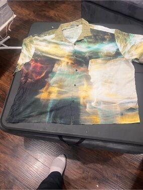 ASOS Multicolor Abstract Print Short Sleeve Shirt